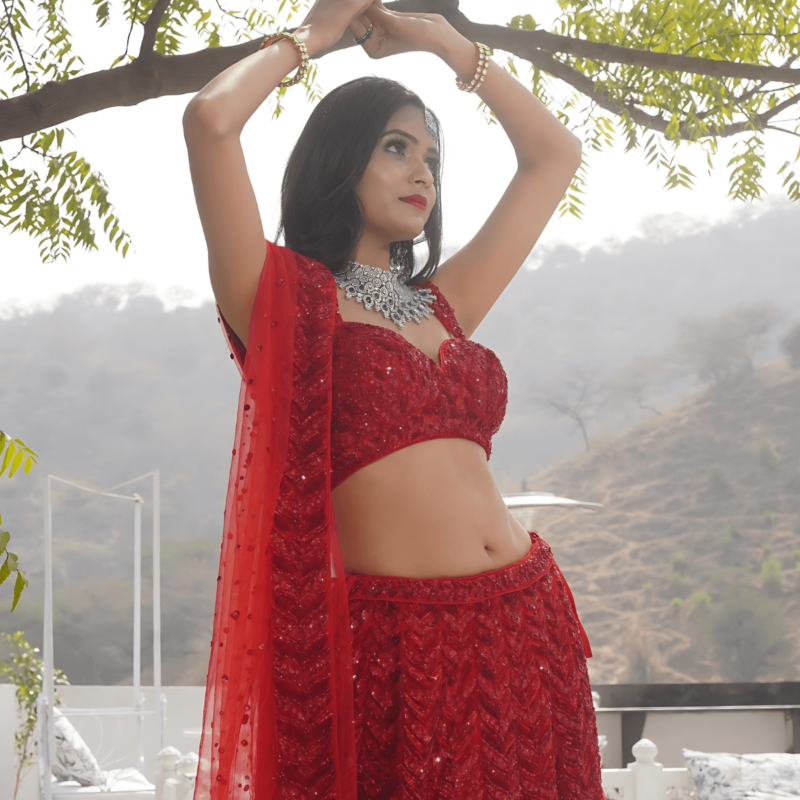 Red Lehenga