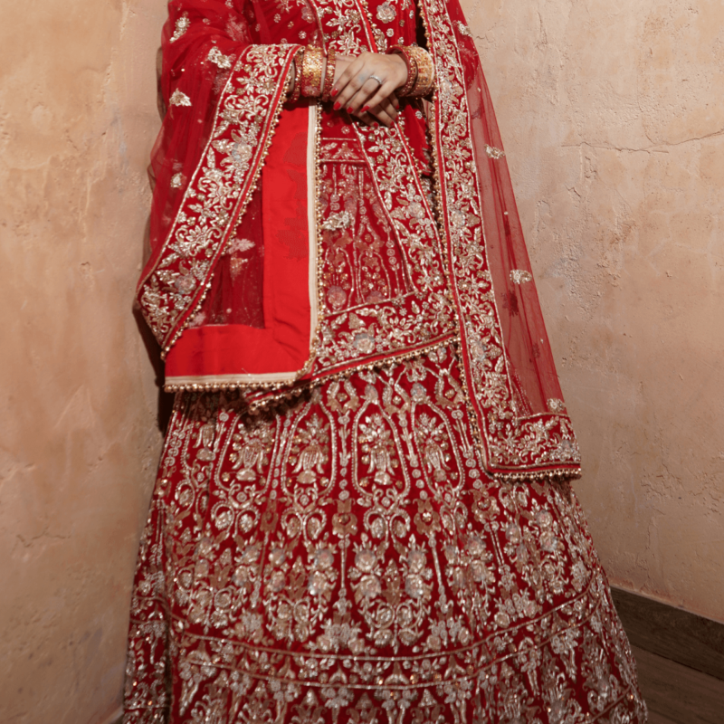 Red Royalty Lehenga - Image 5