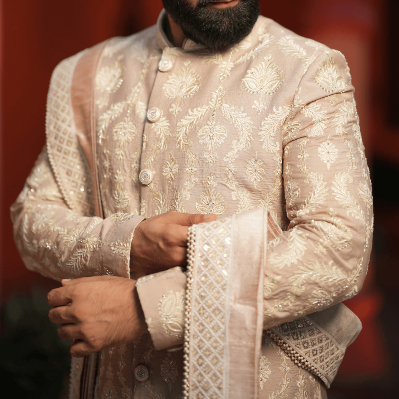 Cultural Copper Men’s Sherwani - Image 3