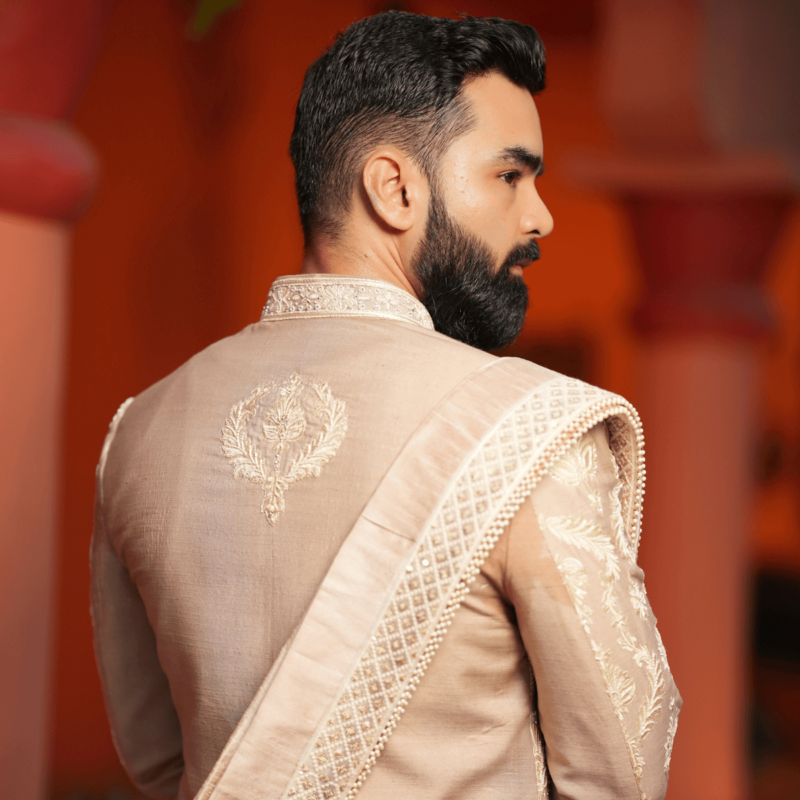 Cultural Copper Men’s Sherwani - Image 2