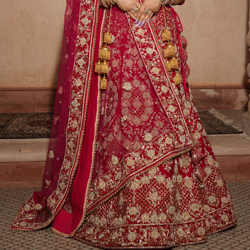 Blushing Magenta Bliss Lehenga - Image 5