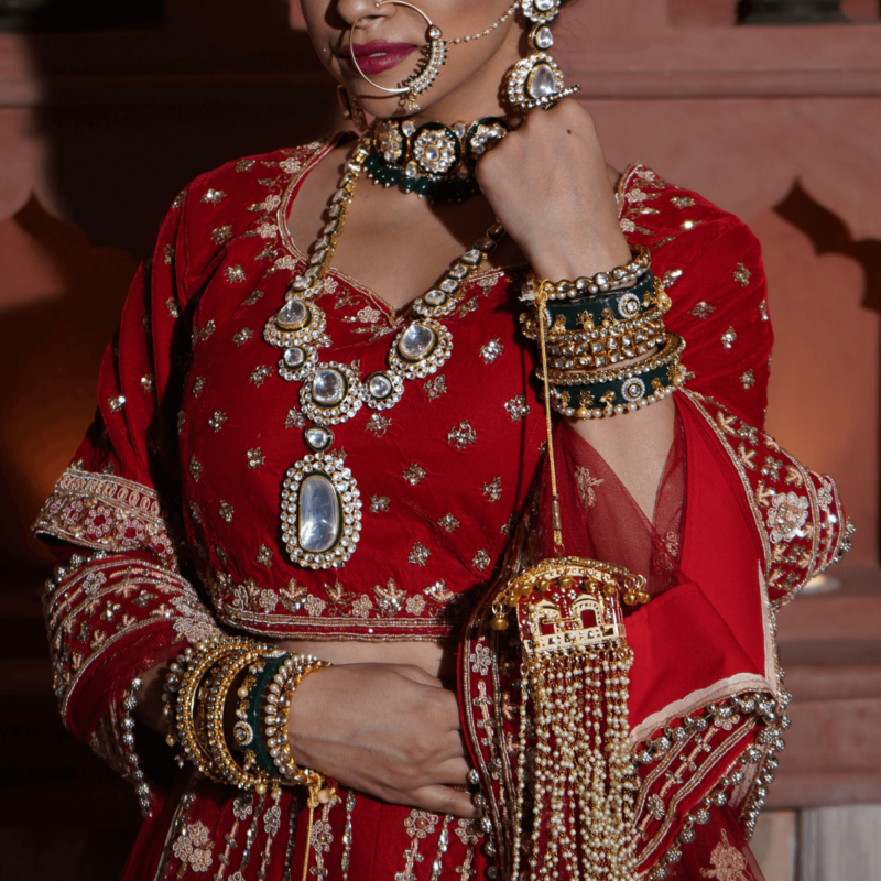 Royal Red Lehenga - Image 4