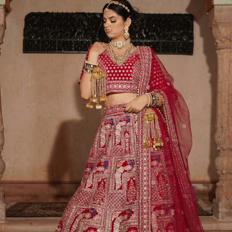 Luminous Magenta Charm Lehenga - Image 2