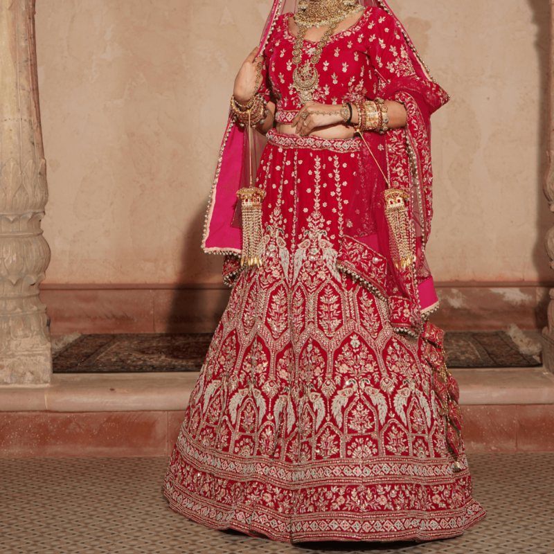 Magenta Majesty Lehenga - Image 5