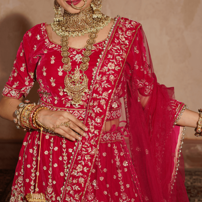 Magenta Majesty Lehenga - Image 4