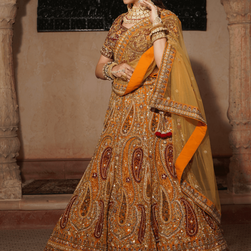 Kundan Work Lehenga - Image 4