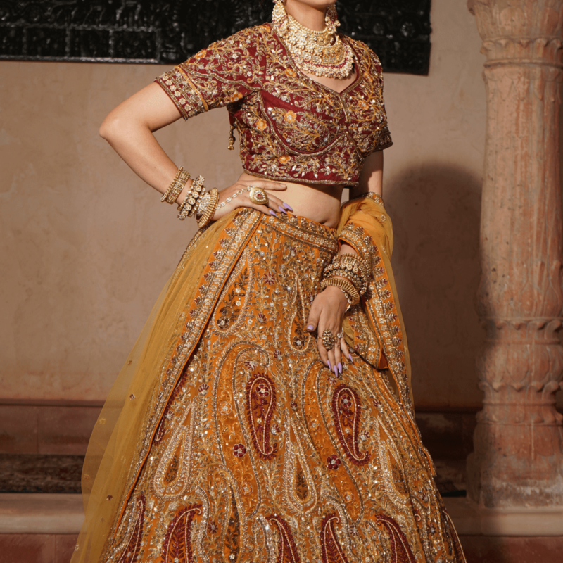 Kundan Work Lehenga - Image 3