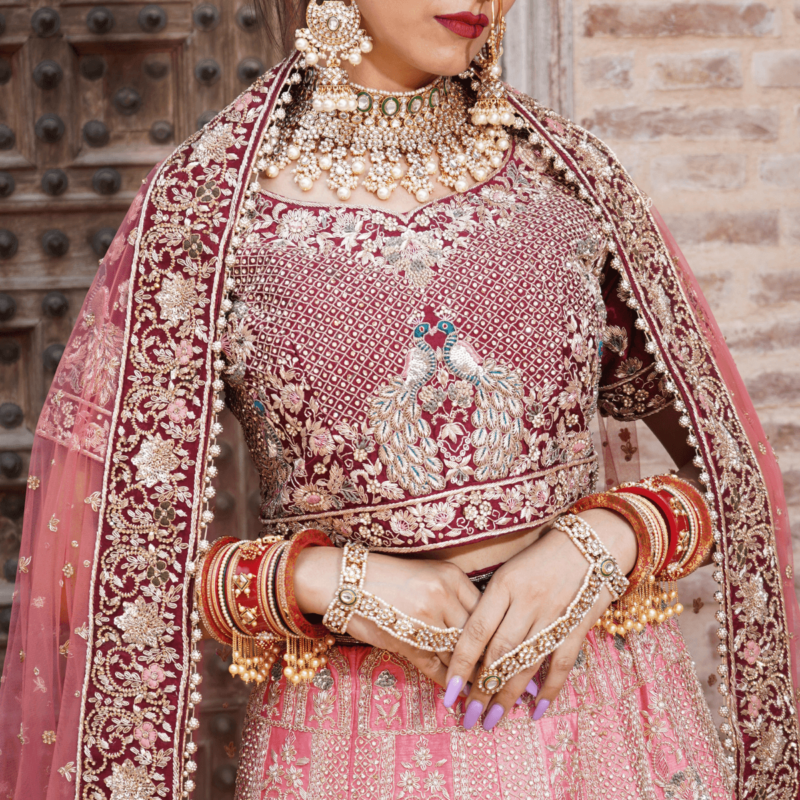 Vintage Rose Lehenga - Image 5