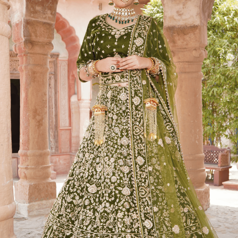 Mehndi Magic Lehenga - Image 4