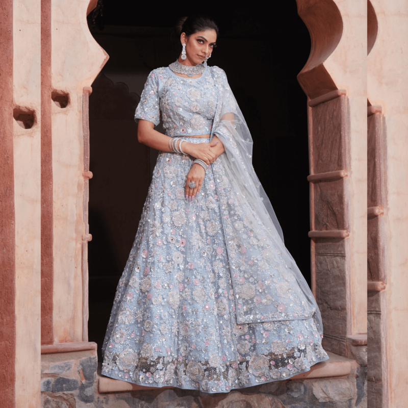 Azure Elegance Lehenga