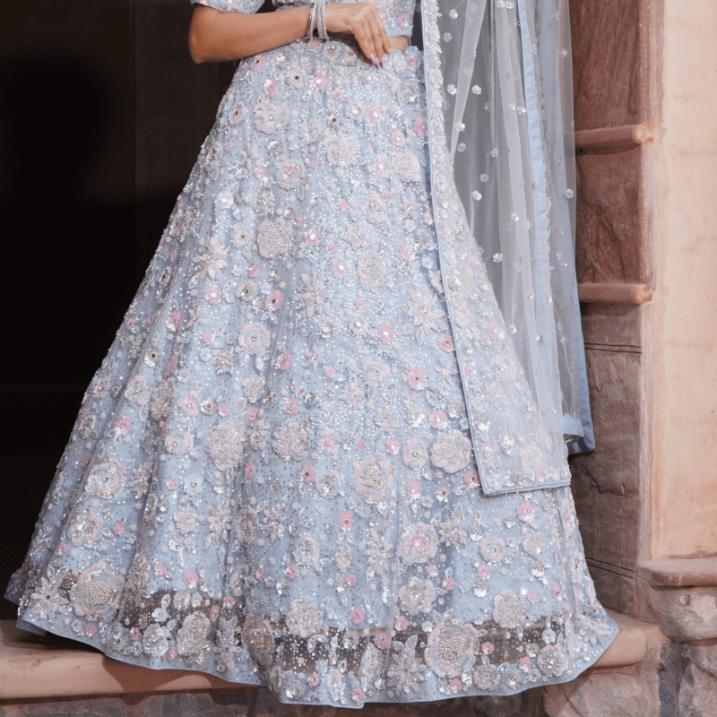 Azure Elegance Lehenga - Image 2