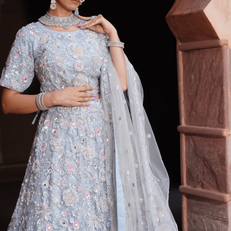 Azure Elegance Lehenga - Image 5