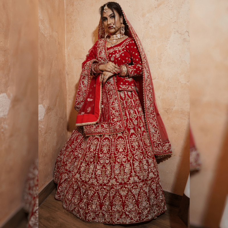 Red Royalty Lehenga